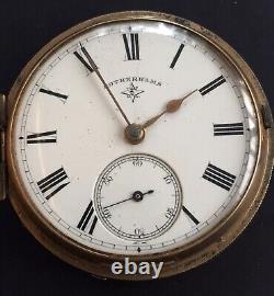 Antiques 9 Ct Solid Gold Full Hunter Pocket Watch By Rotherhams