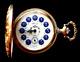 Arnex Pocket Watch 17j Incabloc Hunter Repousse Case Porcelain Dial Vtg Antique
