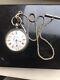 Beautful Antique Rare, Hallmarked Silver Pocket Watch &chain Working Perfectly