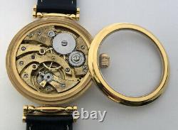 BIG Marriage Luxury ANTIQUE Swiss Wristwatch Hy. Moser Schaffhausen Gilt Case
