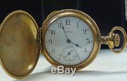 BJSTAMPS ANTIQUE 1911 ELGIN Multi-Gold Filled Pocket Watch Art Deco Design