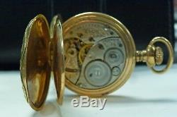 BJSTAMPS ANTIQUE 1911 ELGIN Multi-Gold Filled Pocket Watch Art Deco Design