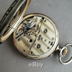 Bapst & Falize 1880-1890s rare antique pocket watch alarm silver
