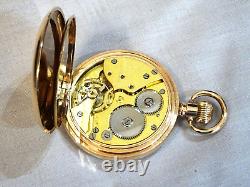 Beautiful ANGUS 15J R/Gold Full Hunter Gents Pocket Watch. Serviced. Circa 1920