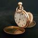 Beautiful Antique Gold Plated Full Hunter Pocket Watch By Thomas Russell & Son