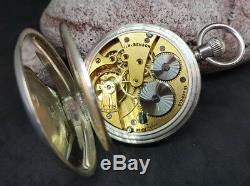 Beautiful Antique Half-hunter Solid Silver Benson Pocket Watch