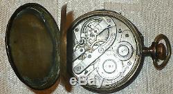 Beautiful Antique Silver Remontoir Ancre Anti Magnetique Pocket Watch 15 Rubies