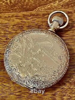 Beautiful Antique Waltham Mass pocket watch Victorian hunter 9ct gold filled