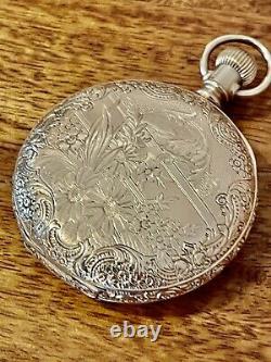 Beautiful Antique Waltham Mass pocket watch Victorian hunter 9ct gold filled