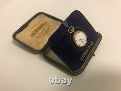 Beautiful Ladies Longines Pocket Watch in Amazing Box! C1910 and Running