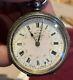 Beautiful Sterling Silver Fancy Coloured Dial Victorian Fob Pocket Watch