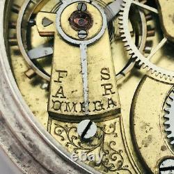 Big ANTIQUE Swiss Mechanical Mens Marriage luxury Silver Wristwatch Enamel Dial