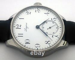 Big Antique Mechanical Marriage Luxury Swiss Wristwatch Steel Case Enamel Dial