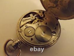 Bravingtons Renown Sterling Silver Pocket Watch Hallmarked Birmingham 1925