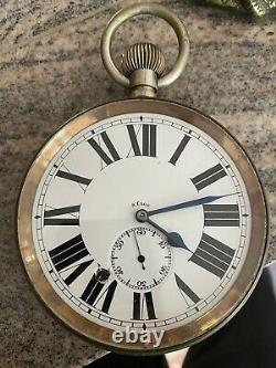 Bronze Art Deco Cobra Pocket Watch Stand by Edgar Brandt includes 8 Tage clock