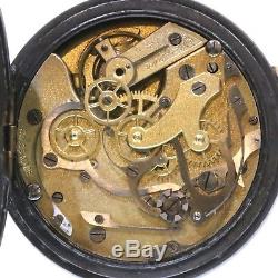 C1900 Antique Complicated Swiss Chronograph Pocket Watch, Serviced