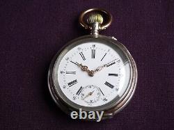 C1900 Very Nice Solid Silver Gents Pocket Watch. Antique. Serviced & In GWO