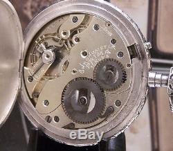 C1910 Rare Antique Repousse Solid Silver King Edward Commemorative Pocket Watch