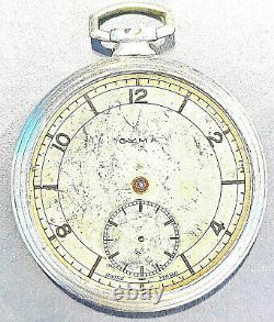 CYMA SWISS Antique Chronometre VINTAGE POCKET WATCH MILITARY RARE MECHANICAL