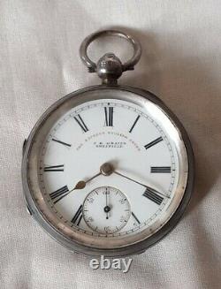 C. 1898 Silver Pocket Watch By J. G. Graves
