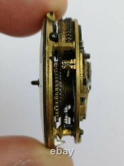 Ch. Fr. Bouvier, Paris Antique Circa 1730 Verge Pocket Watch Movement (BM1)