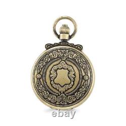 Charles Hubert Antiqued Gold-Finish Shield Pocket Watch