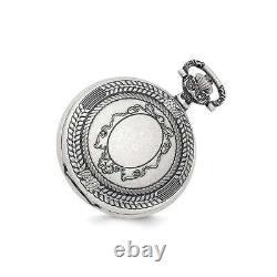 Charles Hubert Antiqued Oval Design Pocket Watch