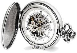 Charles Hubert Antiqued Unicorn Shield Pocket Watch