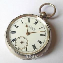 Chester Silver 1896 H Samuel London Victorian Antique Pocket Watch Fob Vintage