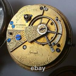 Chester Silver 1896 H Samuel London Victorian Antique Pocket Watch Fob Vintage