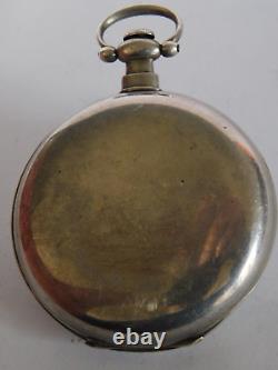 Chinese Antique Pocket Watch Signed Chinese Character Marks Movement Under Glass