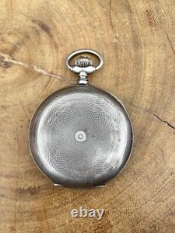 Confucius Antique Vintage Silver Pocket Watch