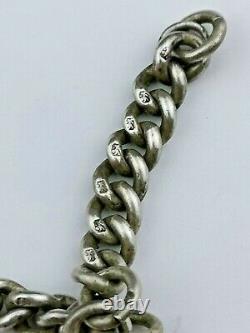 Crica 19th Century Solid Hallmarked Silver Graduated Albert Pocket Watch Chain