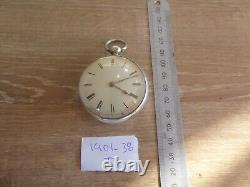 Dublin Maker Bryant Silver Fusee Verge Gents Pocket Watch Working C1845