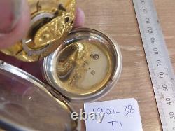 Dublin Maker Bryant Silver Fusee Verge Gents Pocket Watch Working C1845