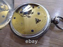 E. Meyer Large Antique Silver Gents Centre Seconds Chronograph Pocket Watch