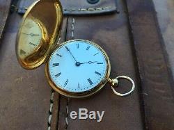 Early 1870s Solid 18k Antique Patek Philippe Ladies Full Hunter Pocket Watch