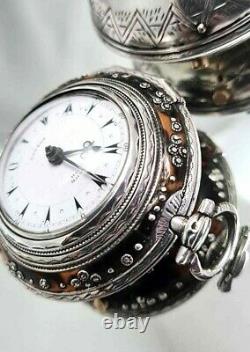 Edward Prior Silver Quad Case Verge Fusee Ottoman Pocket Watch 1820/1840