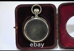 Edward VII Silver Pocket Watch Travel Case & Watch Henry Matthews Birmingham
