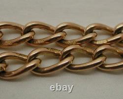 Edwardian Heavy Solid 9 Carat Rose Gold Double Albert Watch Chain & Medal Fob