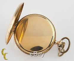 Elgin Antique Full Hunter 14K Yellow Gold Pocket Watch Gr 339 16S 17-Jewel