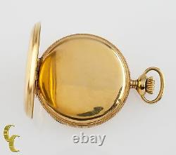 Elgin Antique Mini Hunter 18K Yellow Gold Pocket Watch Gr 208 Size 0 7 Jewel