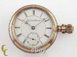 Elgin Antique Open Face Gold Filled Pocket Watch Gr 27 Size 18 15 Jewel