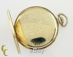 Elgin Crusader Open Face 14k Yellow Gold Antique Pocket Watch 12S 17J 1925