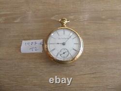 Elgin Gents Antique Gold Plated Pocket Watch Working