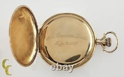 Elgin Open-Face 14k Yellow Gold Antique Pocket Watch Gr 364 12S 15J 1910