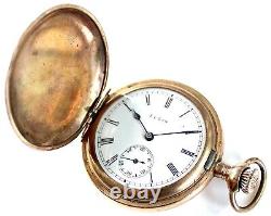 Elgin Small Pocket Watch Vintage Gold Plated U. S. A Antique Rare