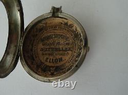 English Silver Fusee Pair Double Cased Pocket Watch, Ellon Aberdeenshire