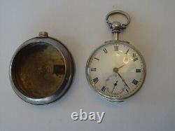 English Silver Pair Double Cased Pocket Watch Mckenzie Turriff Aberdeenshire