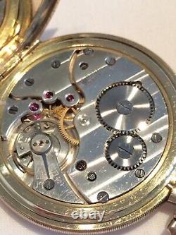 Excellent Antique Art Deco 20mc Rolled Gold Claridge Pocket Watch Sunburst Dial